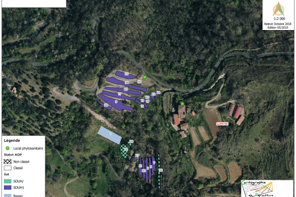 cartographie agriculture SIG GPS carte carto plan parcelle agricole surface superficie couleur culture cadastre exploiation photo orthophotos aériennes eau bassin